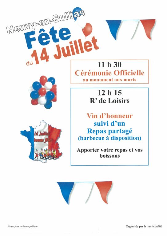 affiche 14 juillet 2025