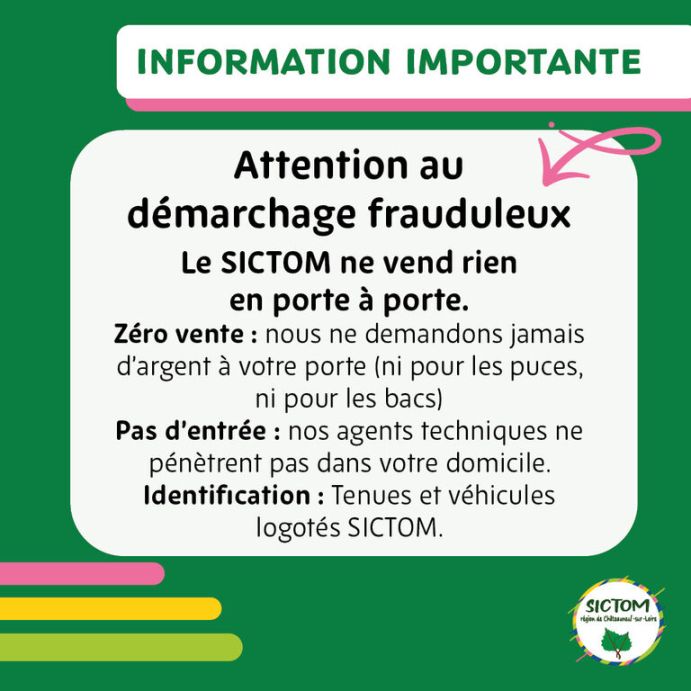 sictom com démarchage frauduleux