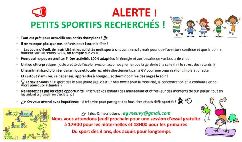 rappel gym enfant 2025
